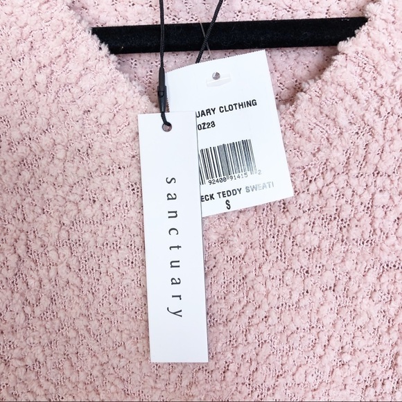 New Sanctuary V-neck Teddy Sweater in Rose Quartz - Picture 8 of 12